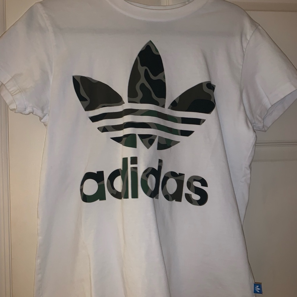 adidas mens camo logo t shirt